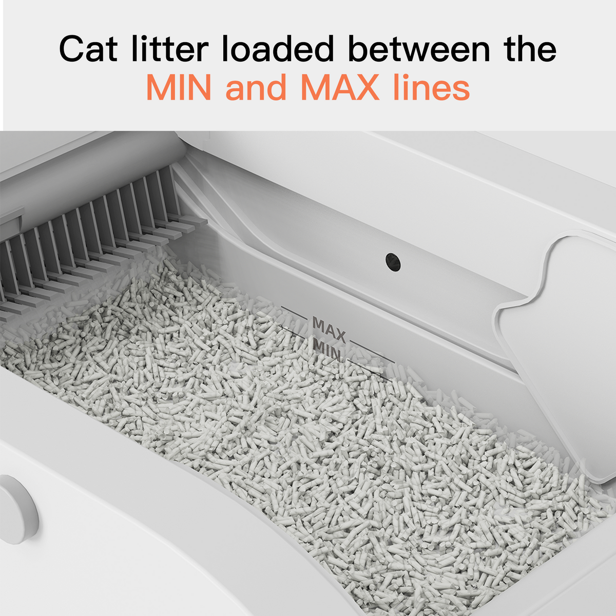 Smart Cat Litter Box With Wide Opening and Machine Sensor - White