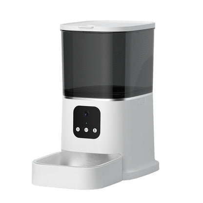 Smart Cat Feeder with Timed Remote Feeding, 6L Automatic Dog Food Dispenser, Pet Feeder with WiFi