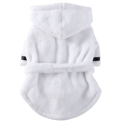 Luxury Soft Pet Dog Puppy Hooded Bathrobe